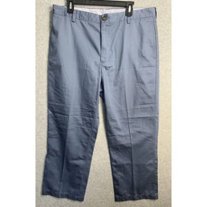 LL Bean Men’s Pants size 38x26.5 Standard‎ Fit Chino Blue Flat Front Trouser EUC